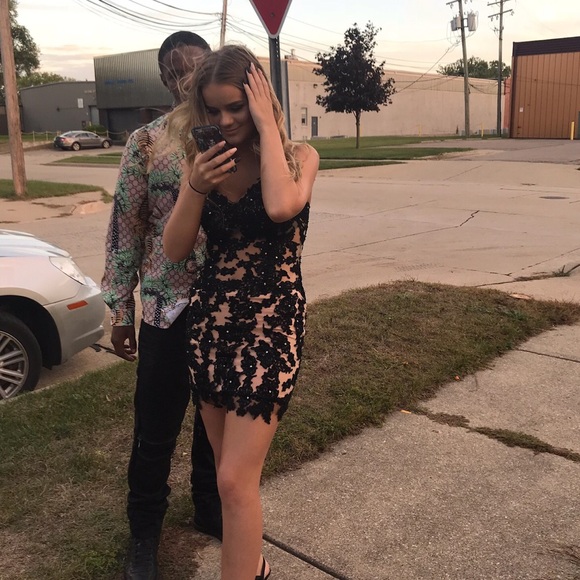Black and Tan homecoming with matching shoes
